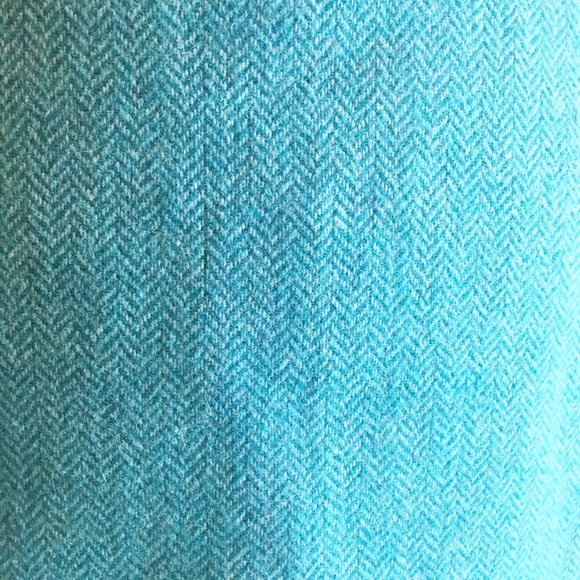 J Crew Wool Poly Blend Skirt Teal Green Size 6 - Picture 2 of 7